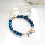 Fukuro - Bracelet Œil de Tigre Bleu