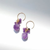 Jasu - Boucles d'Oreilles Or et Améthyste
