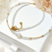 Bailu - Collier Or et Pierre de Lune