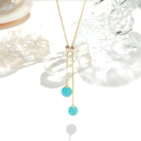 Amazonite Drop - Collier Or et Amazonite