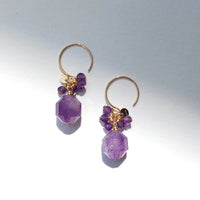 Jasu - Boucles d'Oreilles Or et Améthyste