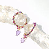 Shant - Boucles d'Oreilles Or, Rubis et Améthyste