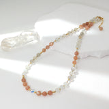 Santulan - Collier Or, Pierre de Lune et Pierre de Soleil