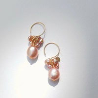Jinju - Boucles d'Oreilles Or et Perle d'Eau Douce
