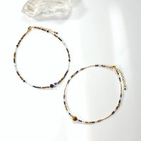 Kavacha - Chaîne de Cheville Œil de Tigre, Labradorite et Tourmaline