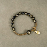 Duc - Bracelet Cuivre et Obsidienne