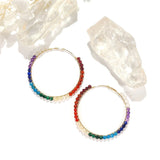 Makleon - Boucles d'Oreille Multicolore Pierres Naturelles