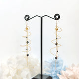 Selem - Boucles d'Oreilles Or et Tourmaline Noire