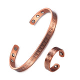 Syu - Bracelet Jonc et Bague Cuivre Magnétiques