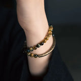 Koki - Bracelet Cuivre et Oeil de Tigre Multicolore