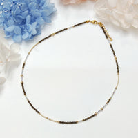 Jinfu - Collier Or, Pyrite et Cristal