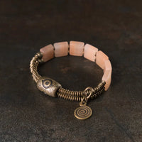 Eien - Bracelet Cuivre et Quartz Rose