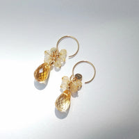 Nolan - Boucles d'Oreilles Or et Citrine