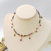 Mai-Ashi - Chaîne de Cheville Grenat et Spinelle