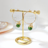 Og - Boucles d'Oreilles Or et Jade