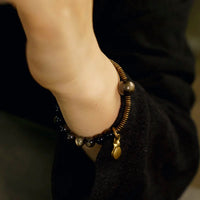 Duc - Bracelet Cuivre et Obsidienne