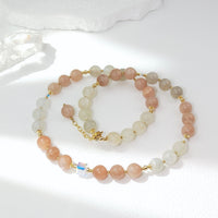 Santulan - Collier Or, Pierre de Lune et Pierre de Soleil