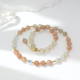 Santulan - Collier Or, Pierre de Lune et Pierre de Soleil