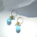 Bansa - Boucles d'Oreilles Or et Amazonite