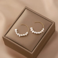 Jena - Boucles d'Oreilles Or et Perles d'Eau Douce
