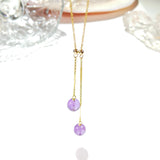 Améthyste Drop - Collier Or et Améthyste
