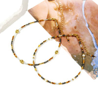 Mizukira - Chaîne de Cheville Citrine, Obsidienne et Œil de Tigre