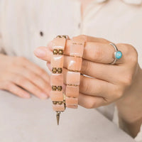 Eien - Bracelet Cuivre et Quartz Rose