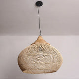 Suspension Moderne Cloche en Rotin