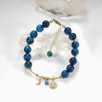 Fukuro - Bracelet Œil de Tigre Bleu