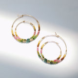 Dosik - Boucles d'Oreilles Or et Tourmaline