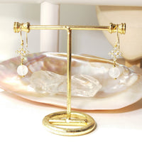 Dalui - Boucles d'Oreilles Or et Pierre de Lune
