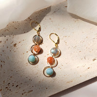 Samsae - Boucles d'Oreilles Or et Pierres Naturelles