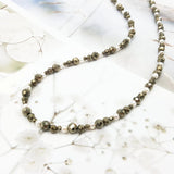 Komorebi - Collier Argent, Pyrite et Perle d'Eau Douce