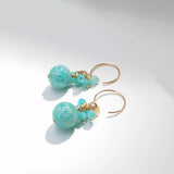 Bansa - Boucles d'Oreilles Or et Amazonite