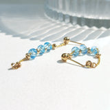 Laam - Boucles d'Oreilles Or et Topaze