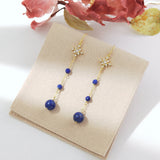 Wengi - Boucles d'Oreilles Or et Lapis Lazuli
