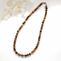 Matho - Collier Acier Inoxydable et Œil de Tigre