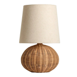 Lámpara de ratán minimalista