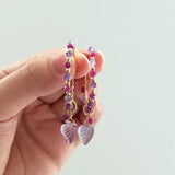 Shant - Boucles d'Oreilles Or, Rubis et Améthyste