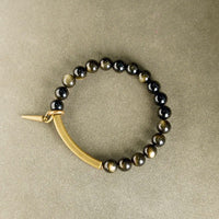 Duc - Bracelet Cuivre et Obsidienne