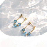 Laam - Boucles d'Oreilles Or et Topaze