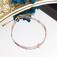 Lumi - Chaîne de Cheville Pierres Naturelles Roses