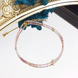 Lumi - Chaîne de Cheville Pierres Naturelles Roses