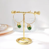 Og - Boucles d'Oreilles Or et Jade