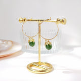 Og - Boucles d'Oreilles Or et Jade