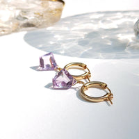 Baikeo - Boucles d'Oreilles Or et Pierres Naturelles