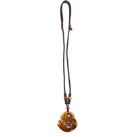 Baofu - Collier Bouddha Rieur Oeil de Tigre