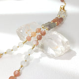 Santulan - Collier Or, Pierre de Lune et Pierre de Soleil