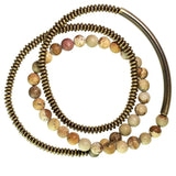 Suna - Bracelet/Collier Cuivre et Jaspe