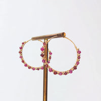 Gik - Boucles d'Oreilles Or et Grenat